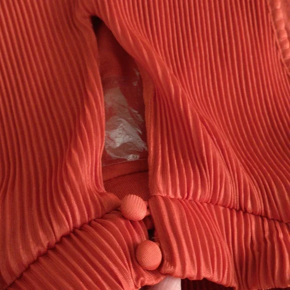 NWOT Sunday In Brooklyn XXS Ridged Orange Sleeveless Dress - Picture 7 of 17